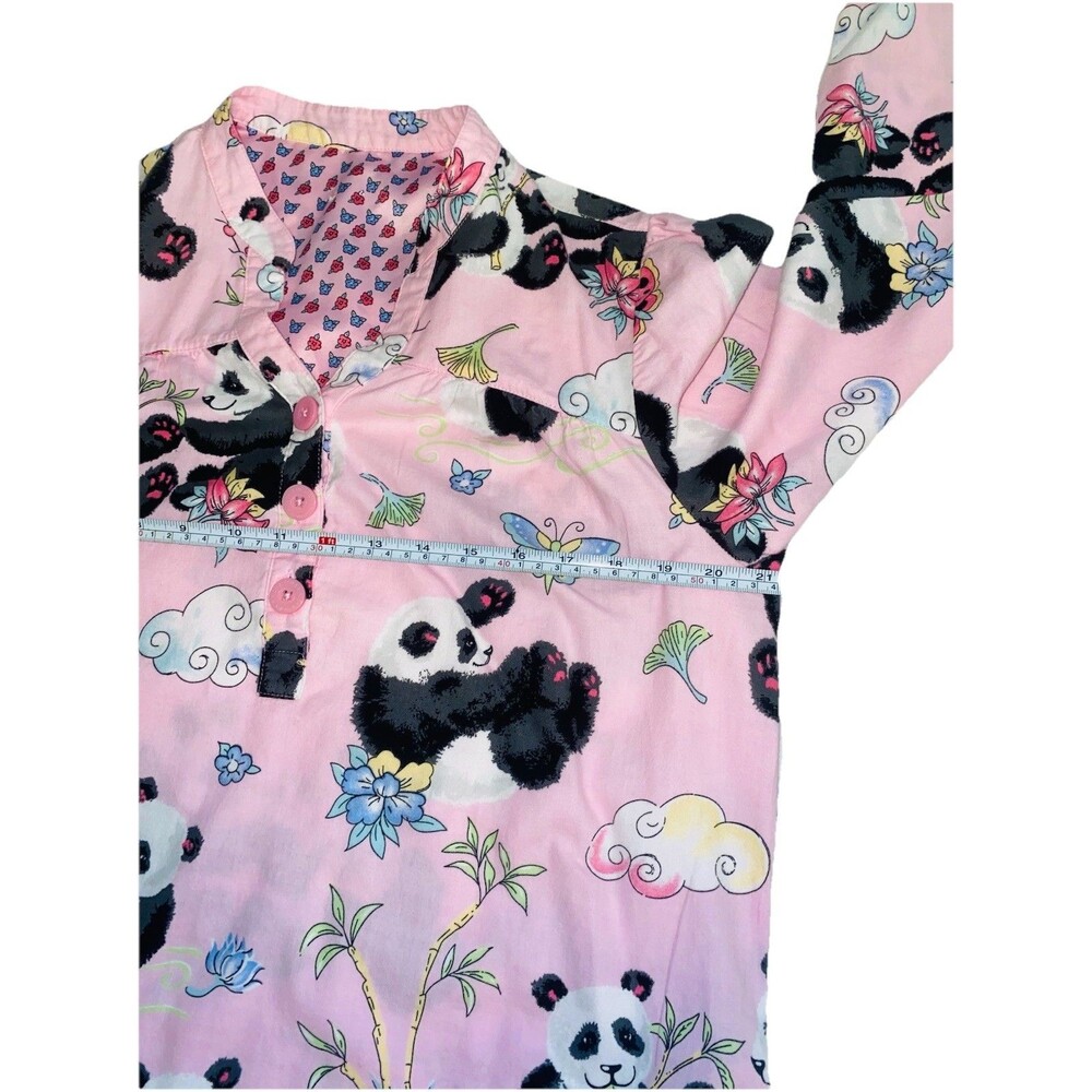 Nick & Nora Panda Cotton Nightgown Dress Pockets Whimsygoth Y2K Cottagecore L - Picture 5 of 13